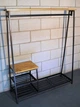 Дизайнерская Напольная вешалка в стиле Loft Design 120x40x180h Черный/Дерево ATL054 - изображение 1