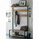 Дизайнерская Напольная вешалка в стиле Loft Design 100x30x180h Черный/Дерево ATL086 - изображение 2