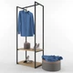 Дизайнерская Напольная вешалка в стиле Loft Design 60x40x180h Черный/Дерево ATL080 - изображение 2