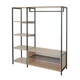 Дизайнерська Підлогова вішалка в стилі Loft Design 120x40x180h Чорний/ДСП ATL0032 - зображення 1