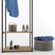 Дизайнерская Напольная вешалка в стиле Loft Design 60x40x180h Черный/Дерево ATL080 - изображение 4