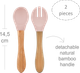 Ложка и вилка силиконовые MinikOiOi Dig In Pinky Pink (101060055) - изображение 2