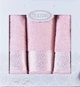 Набор из 3-х махровых полотенец Gulcan. Ornament light pink-50х90+50х90+70х140 (3 предмета) - изображение 2