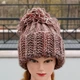 Женская вязаная шапка с отворотом - HandMade made in PRIGRIZ - изображение 3