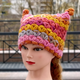Жіноча трикотажна шапка - кішка, HandMade модна стильна шапка з вушками на кожен день від PRIGRIZ - зображення 5