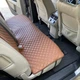 Накидка для авто з перфорованої екошкіри, коричнева з коричневим рядком, Преміум, Повний комплект - изображение 4