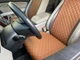 Накидка для авто з перфорованої екошкіри, коричнева з коричневим рядком, Преміум, Повний комплект - изображение 3