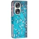 Чехол с рисунком Deexe Color Wallet для Honor 90 - Plum Blossom - изображение 4