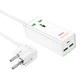 Сетевое зарядное устройство удлинитель Hoco AC9A 2 USB/Type-C PD QC 30W 1 розетка 1.5m белый - изображение 1