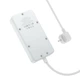 Мережевий зарядний пристрій подовжувач Hoco AC8A 3 USB/Type-C PD QC 30W 3 розетки 1.5m білий - зображення 4