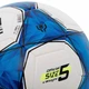 М'яч футбольний LI-NING LFQK575-2 №5 TPU+EVA клеєний білий-блакитний - изображение 4