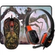 Комплект игровой Defender Nemesida MHP-128 мышка/гарнитура/коврик черный - изображение 1