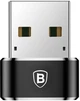 Адаптер Baseus Adapter USB-A to USB-C Female Black (CAAOTG-01) - изображение 1