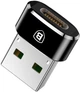 Адаптер Baseus Adapter USB-A to USB-C Female Black (CAAOTG-01) - изображение 2