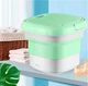 Складна пральна машина Maxtop washing machine 7399, силиконова, компактна, зелена з білим - зображення 2