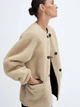 Полушубок женский Mango Bethoven 57047713-05 L Экрю (8445922938291) - изображение 4