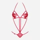 Body erotyczne damskie Obsessive Luiza S/M Czerwone (5900308553565) - obraz 3