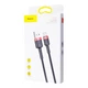 Кабель Baseus Cafule USB - Type-C 3 A 1m Black-Red CATKLF-B91 - изображение 3