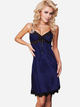 Erotyczny peniuar DKaren Plus Size Slip Viola 3XL Navy Blue (5903140404149) - obraz 1