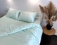 Постільна білизна LARA сатин-страйп LUX light green d13179е євро - зображення 2