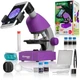 Мікроскоп Bresser Junior 40x-640x Purple з набором для дослідів і адаптером для смартфона (8851300GSF000) - изображение 1