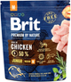 Sucha karma dla psów Brit Premium By Nature Junior M Medium 1 kg (8595602526314) - obraz 1