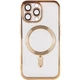 Чехол Fibra Chrome with MagSafe + защита камеры для Apple iPhone 13 Pro Max (6.7") Gold - изображение 2