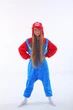 Детские Кигуруми Слип Пижама для Девочек Kigurumi Супер Марио Super Mario Красно-синий 120-130 см. (2054) - изображение 1