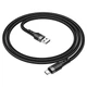 Кабель для заряджання та передачі даних Borofone BU35 USB на USB-C струм до 3A 1.2м, OD6мм товстий кабель, міцна текстура, унікальний стиль Black - зображення 3
