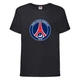Футболка дитяча Футбольний клуб Париж Сен - Жермен (Paris Saint - Germain) чорна (FOOT blc 02) 140 см - зображення 1