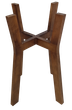 Подставка для вазонов WoodDecor косоногая маленькая бук 210x495x390мм Коричневая - изображение 1