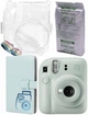 Подарочный Набор Fujifilm INSTAX Mini 12 Mint Green Зеленый Фотокамера моментальной печати / Картридж 10 фото / Чехол / Альбом 96 фото подарок для девушки, парня, ребенка на день рождения + Подарочная упаковка - изображение 1