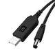 Кабель для роутера від повербанка з перетворювачем на 9V, DC 2.1x5.5mm, USB 5V->9V, 1м - зображення 1