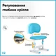 Комплект парта детская и растущее кресло Evo-kids BD-22 BL Голубой - изображение 4