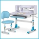 Комплект парта детская и растущее кресло Evo-kids BD-22 BL Голубой - изображение 1