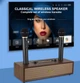 Портативная колонка ретро для караоке Kisonli G102 Bluetooth 1800mAh 16Вт, 2 микрофона, Wooden - изображение 3