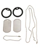 Жетон подвійний Mil-Tec з гумками One size M-T прямокутний з нержавіючої сталі на 2 кулькових ланцюжках з хромової сталі 2 гумових глушника - зображення 4