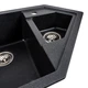 Гранитная мойка для кухни Platinum 9950 PANDORA матовый Карбон - изображение 3