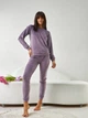 Пижама (свитшот + штаны) женская утепленная BARWA garments 0285/289 2XL Лиловая (2112852895111) - изображение 1