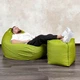 Кресло мешок груша Овал Coolki Рогожка XXXL 140x100 салатовый - изображение 2