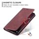 Чохол книжка з магнітом Xiaomi Redmi Note 12 Pro 5G CaseMe Wine (33841-42) - зображення 4