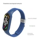 Ремінець для Xiaomi Mi Band 7/6/5/4, Braided Solo Loop, синій, нейлоновий плетений браслет, еластичний змінний ремінець для фітнес-трекера з надійним кріпленням, ArmorStandart (ARM69903) - зображення 3