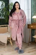 Комплект тройка пижама брючна с халатом XXL MiaNaGreen Кп1580 XL Пудра - изображение 3