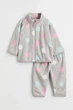 Костюм флисовый серый в горох H&M 86см (400093515) - изображение 1
