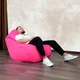 Кресло мешок груша Овал Coolki Оксфорд 600ДПУ XXXL 140x100 Розовый - изображение 1