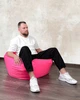 Кресло мешок груша Овал Coolki Оксфорд 600ДПУ XL105x85 Розовый - изображение 3