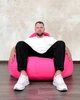 Кресло мешок груша Овал Coolki Оксфорд 600ДПУ XXXL 140x100 Розовый - изображение 6