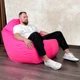 Кресло мешок груша Овал Coolki Оксфорд 600ДПУ XXXL 140x100 Розовый - изображение 7