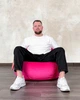 Кресло мешок груша Овал Coolki Велюр антикоготь XL 105x85 Розовый - изображение 3