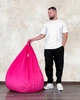 Кресло мешок груша Овал Coolki Велюр антикоготь XL 105x85 Розовый - изображение 4
